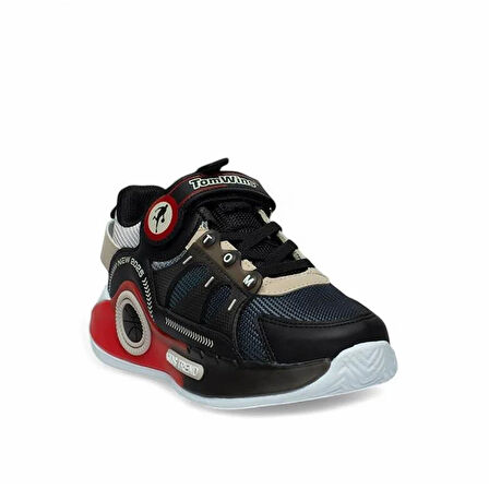 Trend Adımlar Siyah Erkek Çocuk Ultra Hafif Yarım Boğaz Sneaker