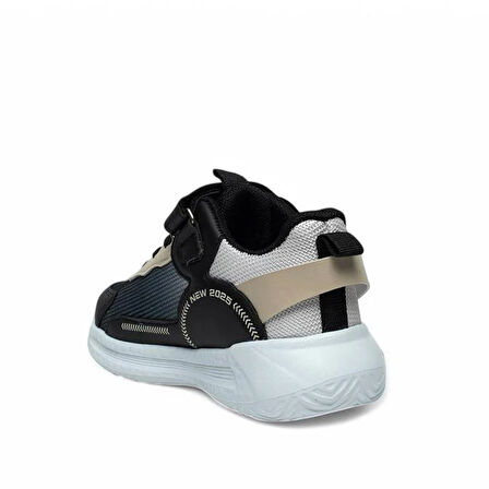 Trend Adımlar Siyah Erkek Çocuk Ultra Hafif Yarım Boğaz Sneaker