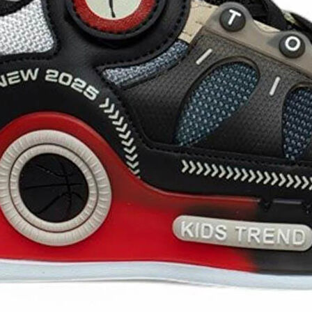 Trend Adımlar Siyah Erkek Çocuk Ultra Hafif Yarım Boğaz Sneaker