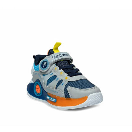 Trend Adımlar Gri Erkek Çocuk Ultra Hafif Yarım Boğaz Sneaker