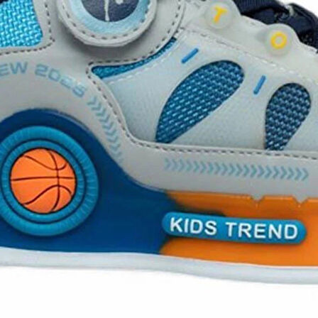 Trend Adımlar Gri Erkek Çocuk Ultra Hafif Yarım Boğaz Sneaker