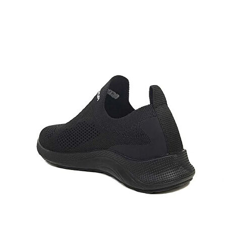 Trend Adımlar Siyah Bağcıksız Unisex Çocuk Sneaker