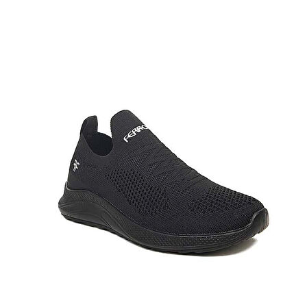 Trend Adımlar Siyah Bağcıksız Unisex Çocuk Sneaker