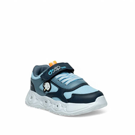 Trend Adımlar Mavi Erkek Çocuk Cırtlı Hafif Spor Ayakkabı