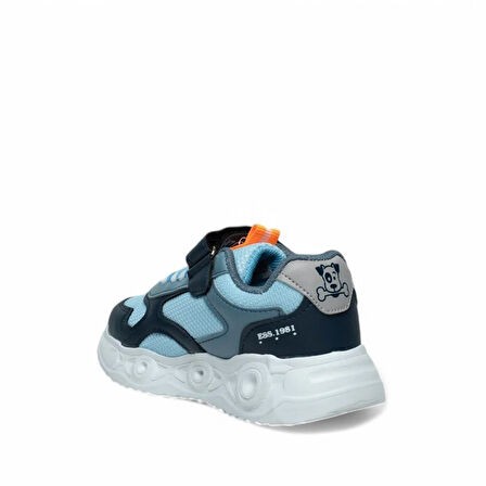 Trend Adımlar Mavi Erkek Çocuk Cırtlı Hafif Spor Ayakkabı