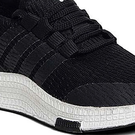 Trend Adımlar Siyah Unisex Patik Lastikli Çocuk Spor Ayakkab