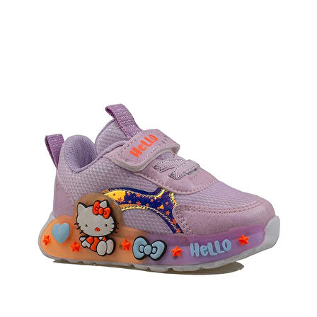 Trend Adımlar Lila Kız Çocuk Işıklı Bebe Sneaker