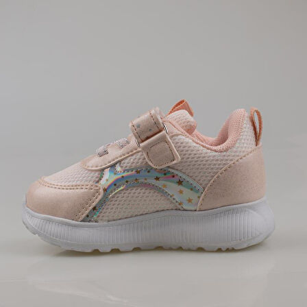 Trend Adımlar Pudra Kız Çocuk Işıklı Bebe Sneaker