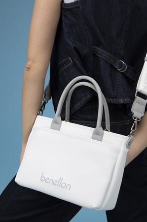 Benetton Beyaz Nano Kadın Kol Çantası BNT 1614