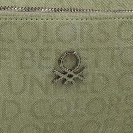 Benetton Haki Monogram Eskitme Kadın Çapraz Çanta BNT 1292