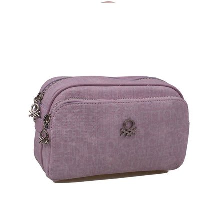 Benetton Lila Monogram Eskitme Kadın Çapraz Çanta BNT 1292