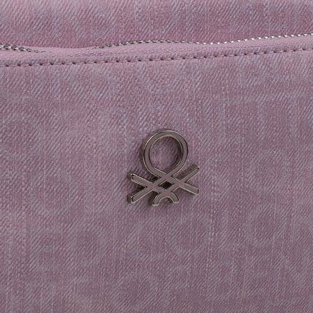 Benetton Lila Monogram Eskitme Kadın Çapraz Çanta BNT 1292