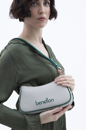 Benetton Krem Kadın Nano Çapraz Çanta BNT 1600