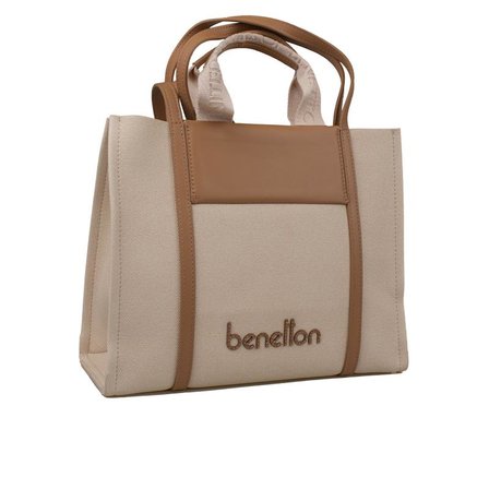 Benetton Krem Print Kadın Çok Yönlü Çanta BNT 1532