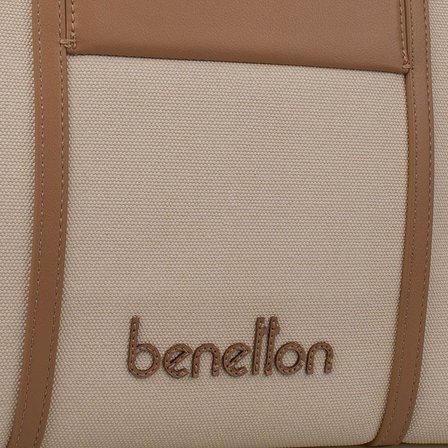 Benetton Krem Print Kadın Çok Yönlü Çanta BNT 1532