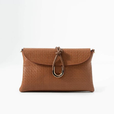 Jacquline Taba Heryn Hasır Kadın Clutch ve Omuz Çantası
