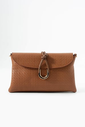 Jacquline Taba Heryn Hasır Kadın Clutch ve Omuz Çantası
