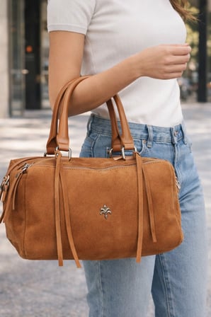 Jacquline Taba Dandelion Nubuk Deri Kadın Casual El Çantası