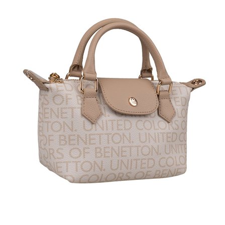 Benetton Bej Kadın Monogram Çapraz Çanta BNT 1833