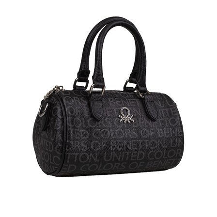 Benetton Siyah Monogram Kadın Kol Çantası BNT 1805