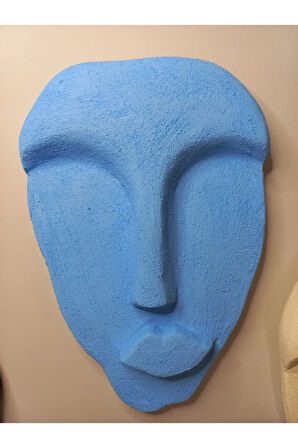 El Yapımı Minimalist Tasarım Duvar Dekorasyon Maskları (MASKELERİ) 5'li Set