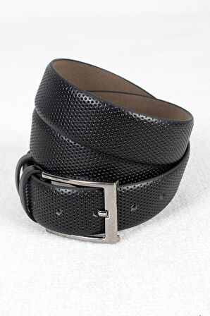 DeepSEA Siyah Erkek Nokta Desenli Klasik Kemer 2000006