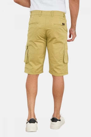 DeepSea Erkek Camel Likralı Gabardin Modern Fit Kargo Kapri Şort – Çok Cepli Yazlık Rahat Kesim Şort 2002014