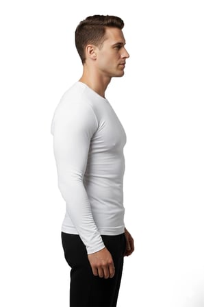 DeepSEA Erkek Beyaz Uzun Kollu Sıfır Yaka Sweat 2300423