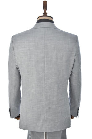 DeepSEA Erkek Açık Gri Çift Düğme Çift Yırtmaç Regular Kesim 2' li Takım Elbise 2300375