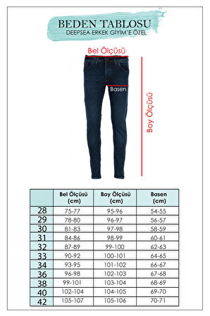 DeepSEA Erkek Lacivert Tırnak Taşlamalı Regular Fit Düz Kot Pantolon 2407080