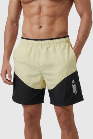 DeepSEA Erkek Sarı Hızlı Kuruyan Micro Polyester File Astarlı Kısa Deniz Şortu 2403000