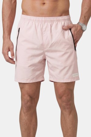 DeepSEA Erkek Pudra Hızlı Kuruyan Micro Polyester File Astarlı Cep Fermuarlı Kısa Deniz Şortu 2403008