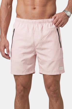 DeepSEA Erkek Pudra Hızlı Kuruyan Micro Polyester File Astarlı Cep Fermuarlı Kısa Deniz Şortu 2403008
