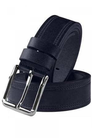 DeepSEA Erkek Lacivert 4 cm Eninde Yanları Dikiş Nakışlı Mat Suni Deri Kemer 2402611