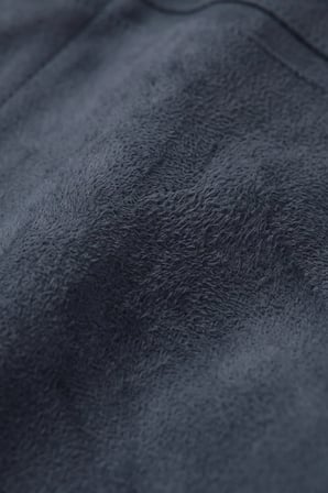 DeepSEA Erkek Lacivert Likralı Çıtçıtlı Kırışmayan Süet Kumaş Slim Fit Cepsiz Mevsimlik Gömlek 2500556