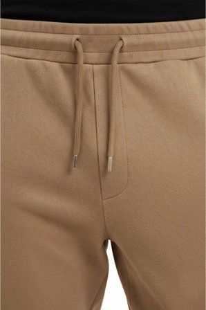 DeepSEA Erkek Camel Beli Lastikli Bağcıklı Kırışmayan Süet Kumaş Rahat Kesim Dar Paça Spor Pantolon 2505556