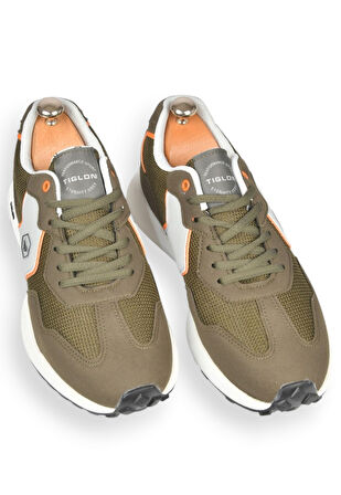 DeepSEA Erkek Yeşil Bağcıklı Ortopedik Yüksek Taban Spor Ayakkabı Sneaker 2509974