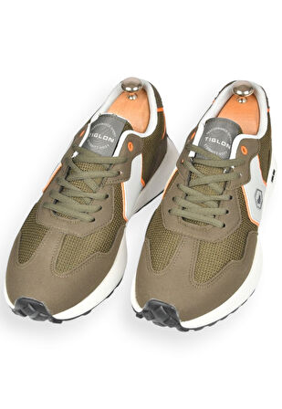 DeepSEA Erkek Yeşil Bağcıklı Ortopedik Yüksek Taban Spor Ayakkabı Sneaker 2509974