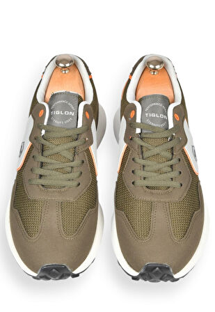 DeepSEA Erkek Yeşil Bağcıklı Ortopedik Yüksek Taban Spor Ayakkabı Sneaker 2509974