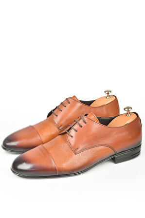 DeepSEA Erkek Taba Bağcıklı Klasik İçi Dışı Hakiki Deri Ayakkabı 2409927