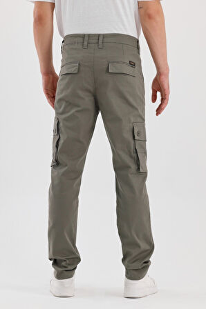 DeepSEA Erkek Açık Yeşil Regular Kesim Likralı Kargo Cepli Spor Pantolon 2505245