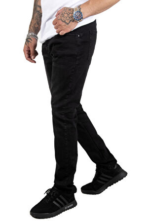 DeepSEA Siyah Slim Fit Likralı Erkek Kot Pantolon 2202268