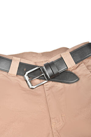 DeepSEA Erkek Siyah %100 Hakiki Deri Spor Kot Kemeri 4,5 cm Kot ve Kanvas Pantolonlara Uygun Kemer 2402633