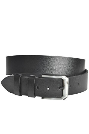 DeepSEA Erkek Siyah %100 Hakiki Deri Spor Kot Kemeri 4,5 cm Kot ve Kanvas Pantolonlara Uygun Kemer 2502634