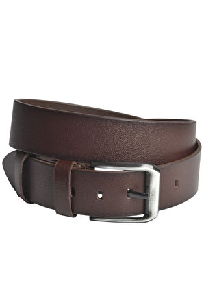 DeepSEA Erkek Kahve %100 Hakiki Deri Spor Kot Kemeri 4,5 cm Kot ve Kanvas Pantolonlara Uygun Kemer 2502634