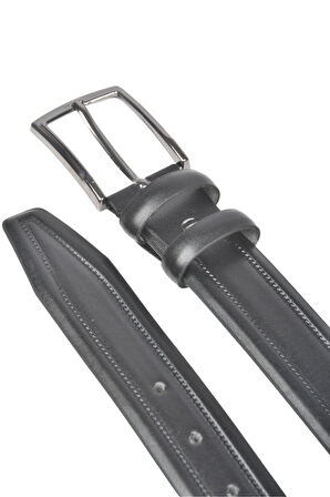 DeepSEA Erkek Siyah 3,5 cm Eninde Klasik Suni Deri Kemer 2402637