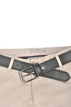 DeepSEA Erkek Siyah 4 cm Yanları Dikişli Suni Deri Spor Kemer 2402642