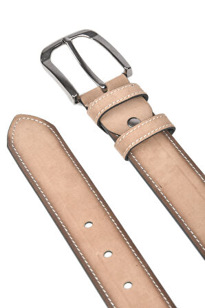 DeepSEA Erkek Vizon 4 cm Eninde Süet Kemer Suni Süet Spor Kemer 2402643