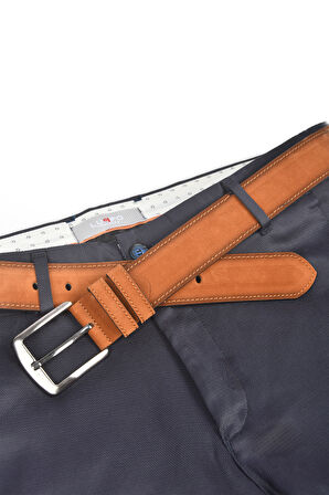 DeepSEA Erkek Taba 4 cm Eninde Süet Kemer Suni Süet Spor Kemer 2402643