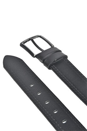 DeepSEA Erkek Siyah %100 Hakiki Deri Kemer 4,5 cm Özel Yapım Deri Kot Kemeri 2402604